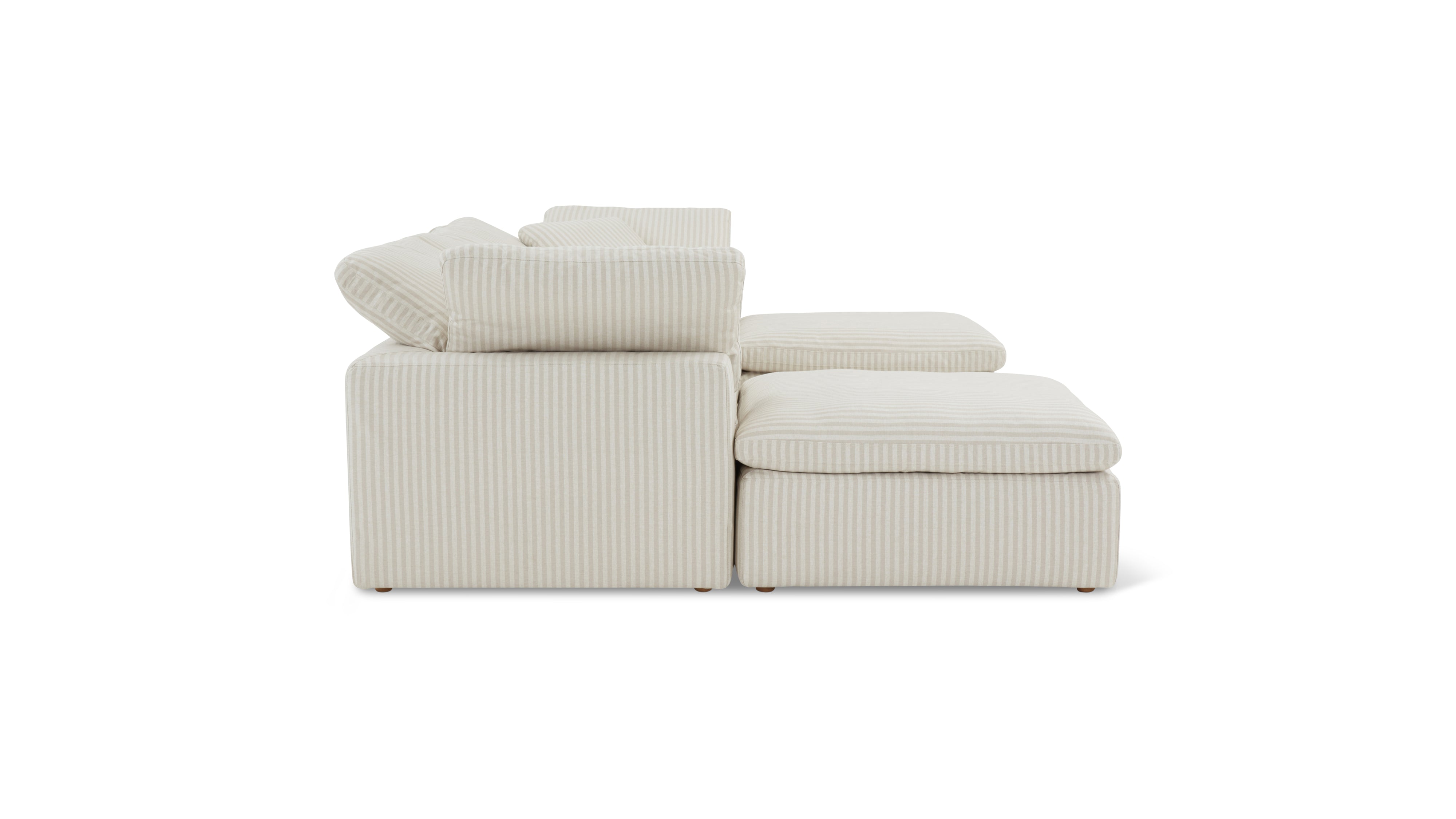 Movie Night™ 5-Piece Modular U-Shaped Sectional, Standard, Newport Stripe - Image 3