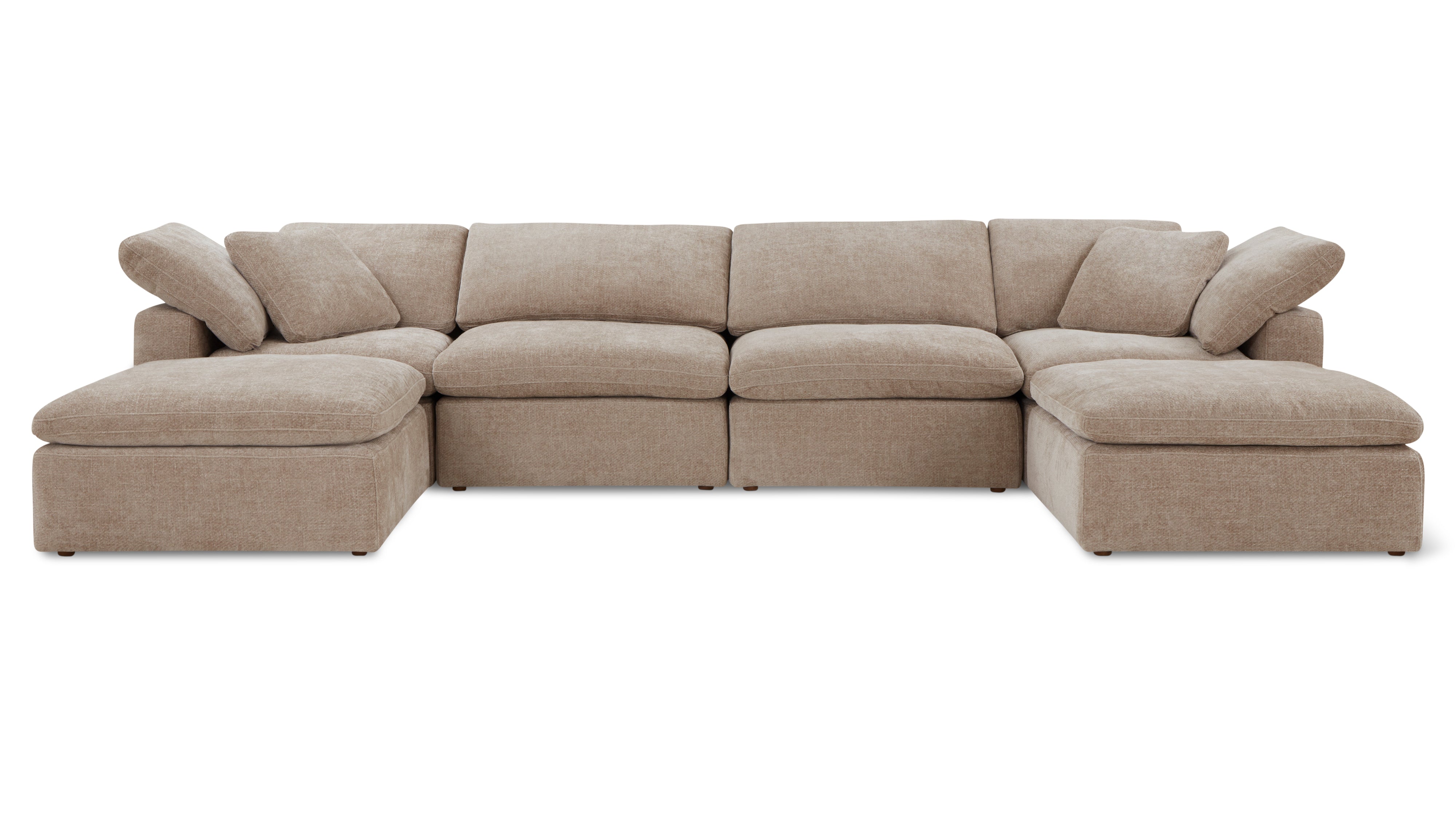 Movie Night™ 6-Piece Modular U-Shaped Sectional, Standard, Champagne - Image 1