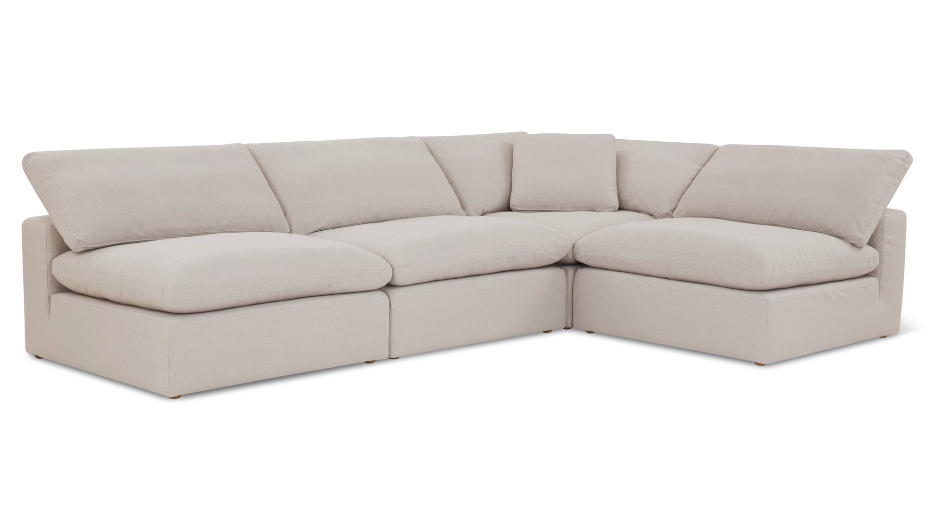 Movie Night™ 4-Piece Modular Sectional Open, Large, Clay_image