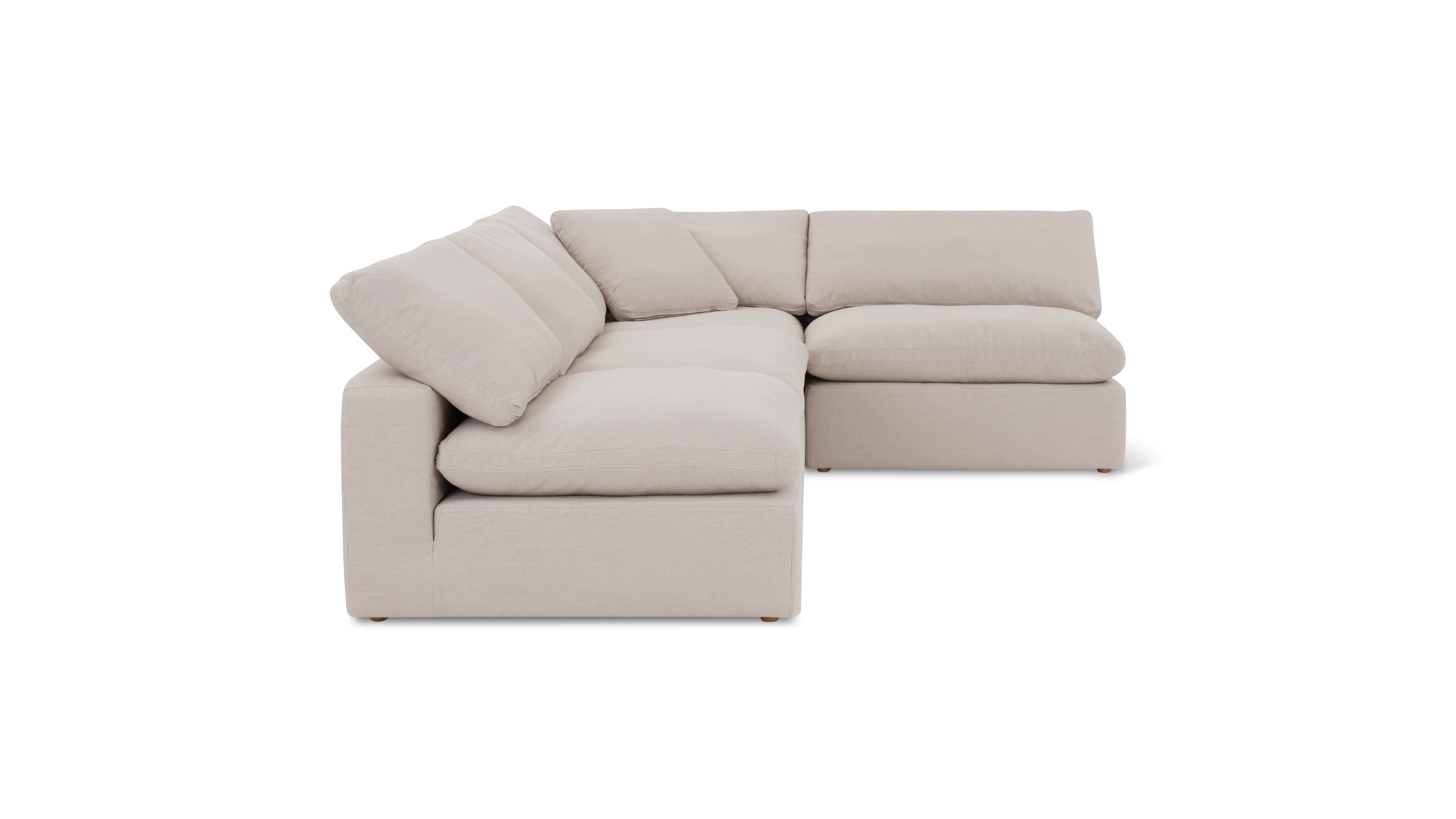 Movie Night™ 4-Piece Modular Sectional Open, Large, Clay - Image 8