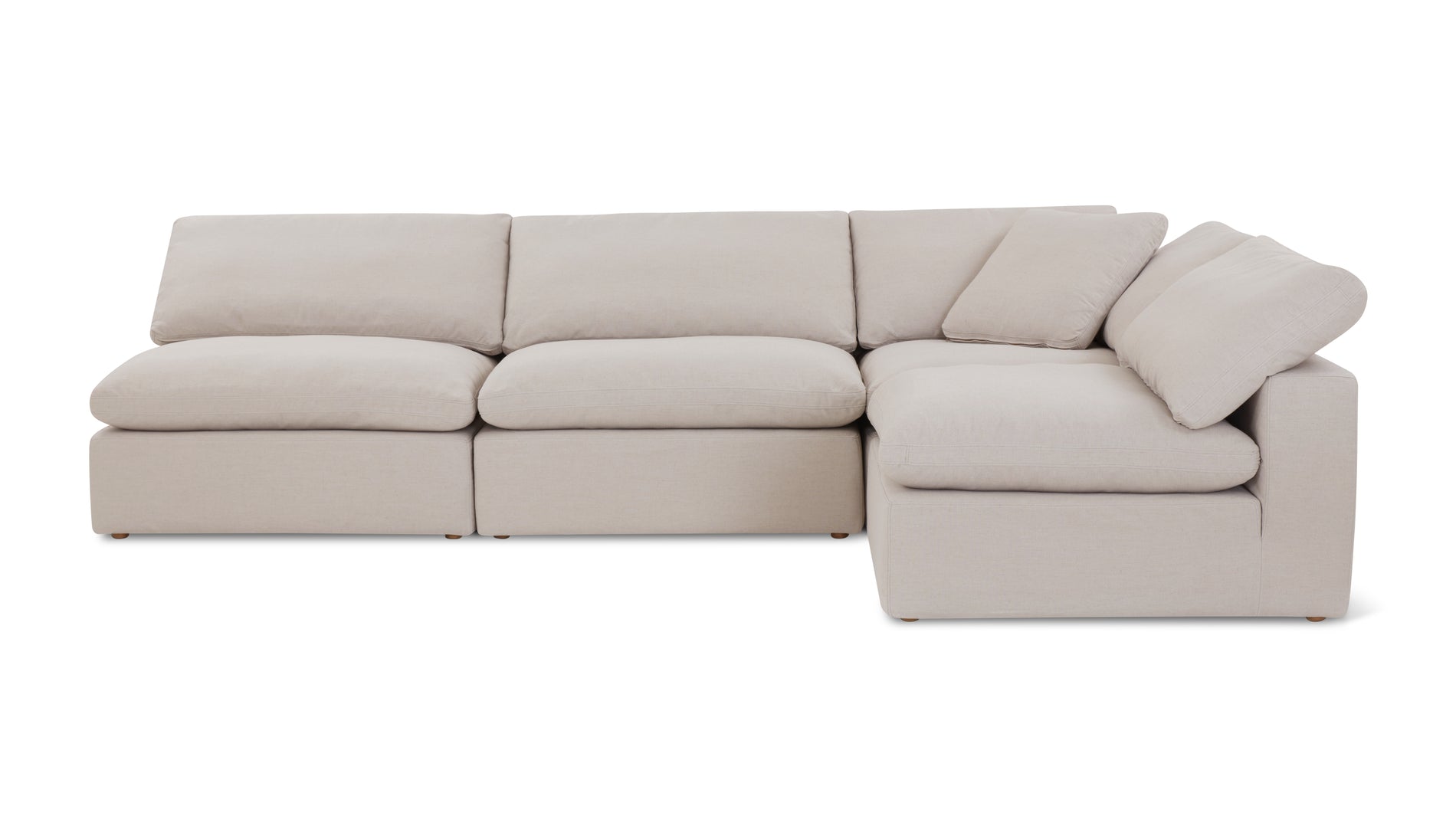 Movie Night™ 4-Piece Modular Sectional Open, Large, Clay_image