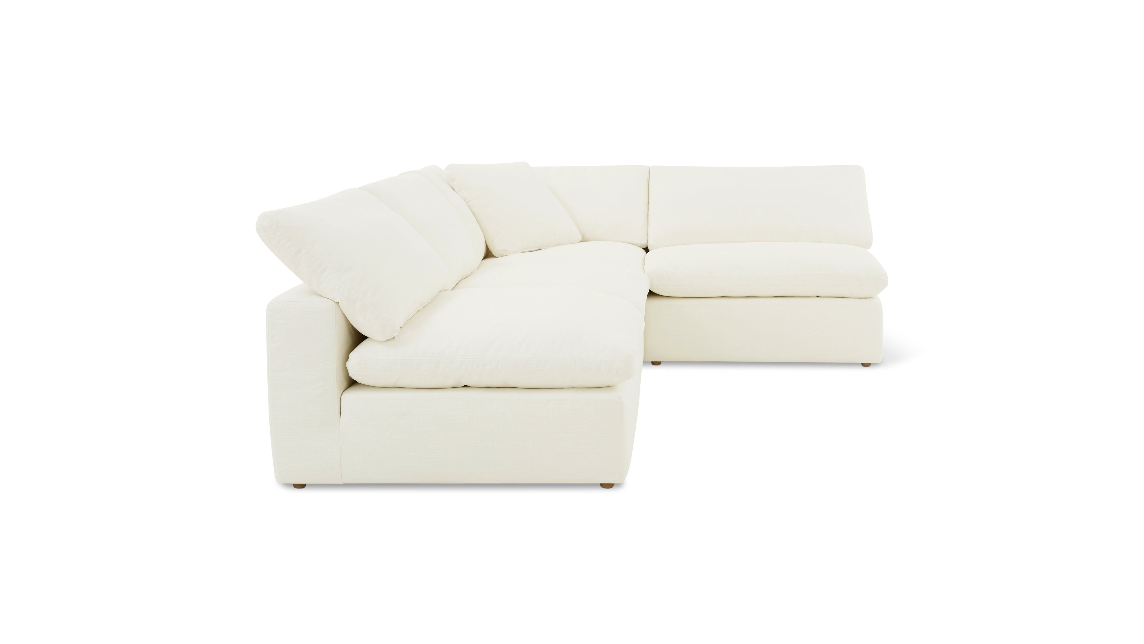 Movie Night™ 4-Piece Modular Sectional Open, Large, Cream Linen - Image 11