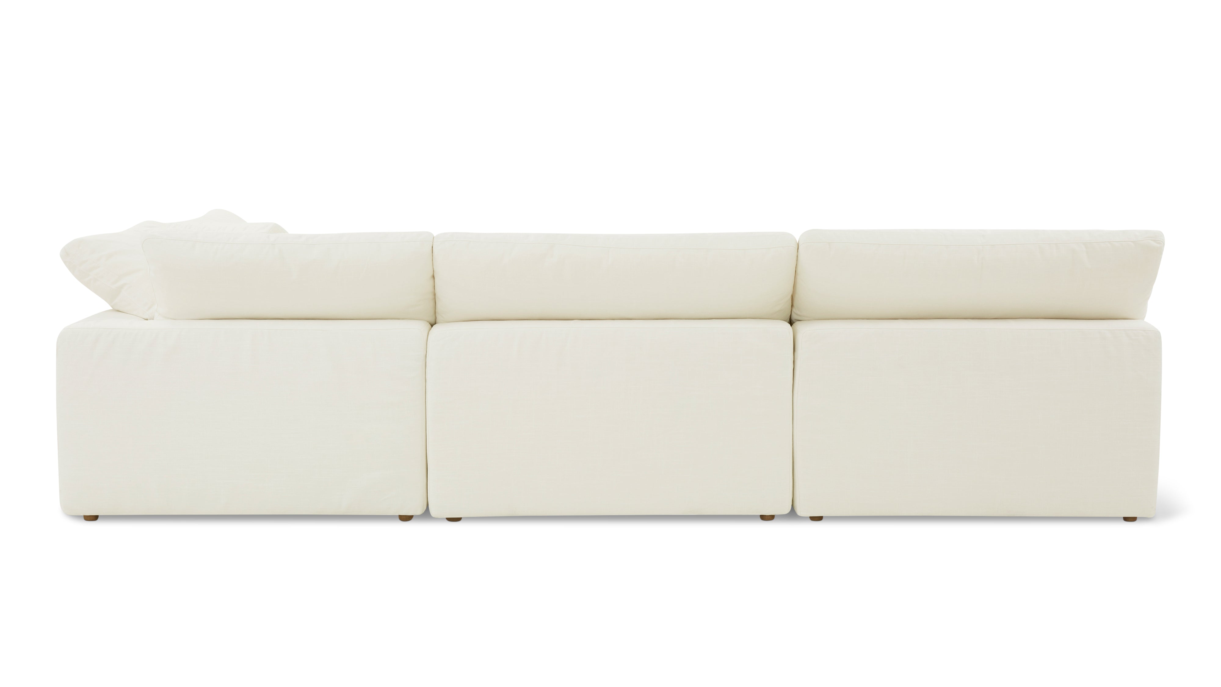 Movie Night™ 4-Piece Modular Sectional Open, Large, Cream Linen - Image 11