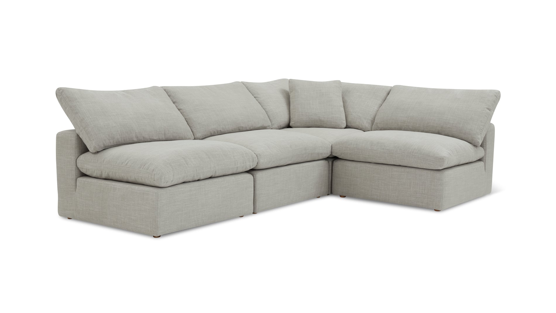 Movie Night™ 4-Piece Modular Sectional Open, Large, Light Pebble_image