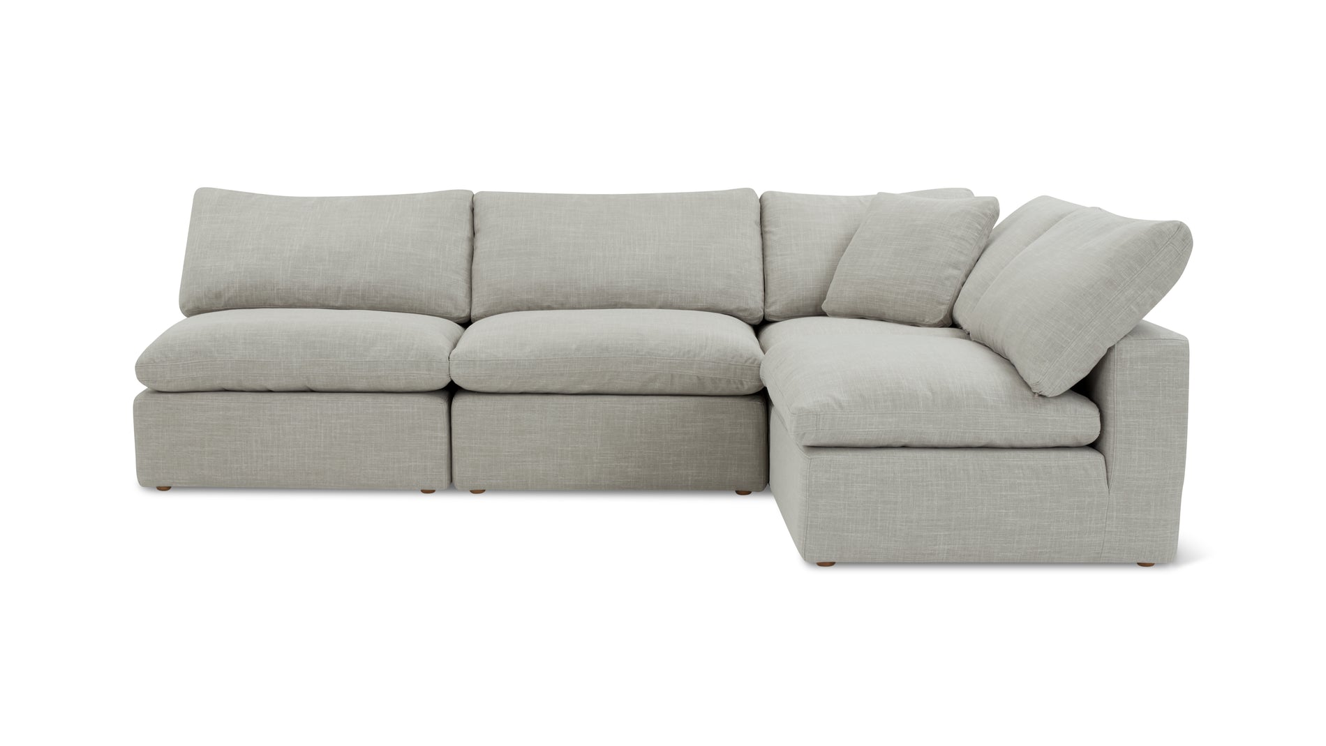 Movie Night™ 4-Piece Modular Sectional Open, Large, Light Pebble_image