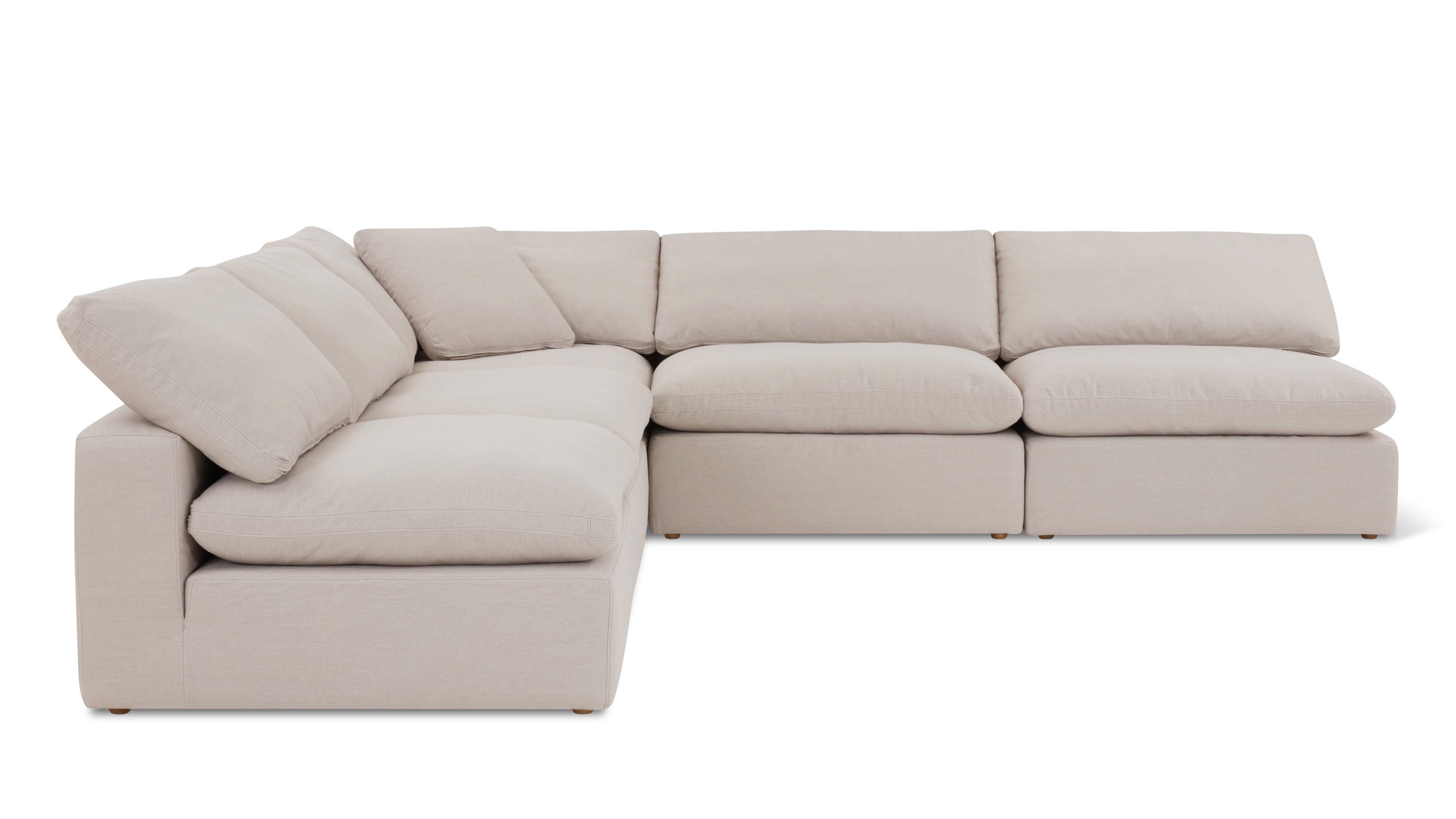 Movie Night™ 5-Piece Modular Sectional Open, Large, Clay - Image 8