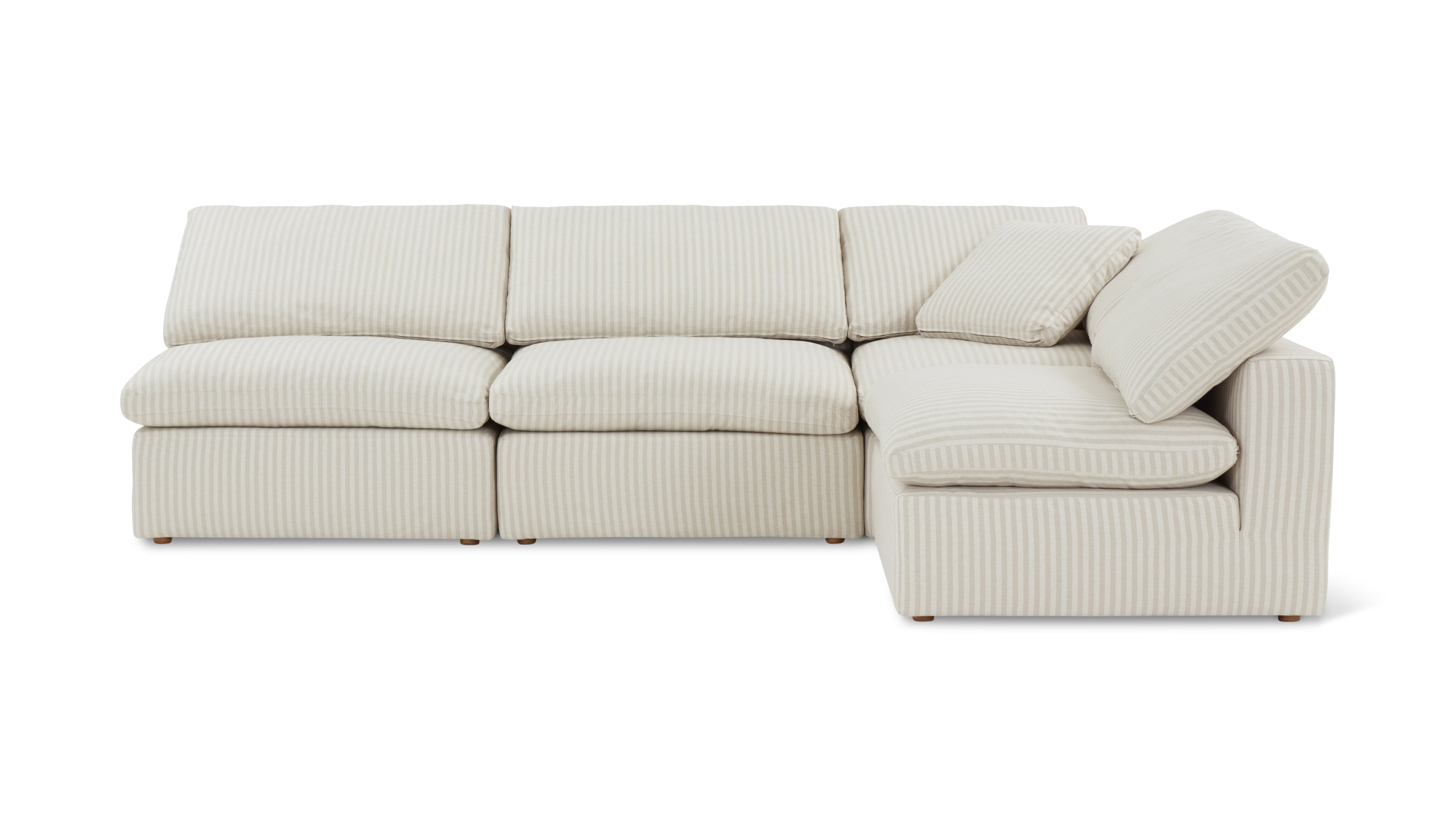 Movie Night™ 4-Piece Modular Sectional Open, Standard, Newport Stripe - Image 1