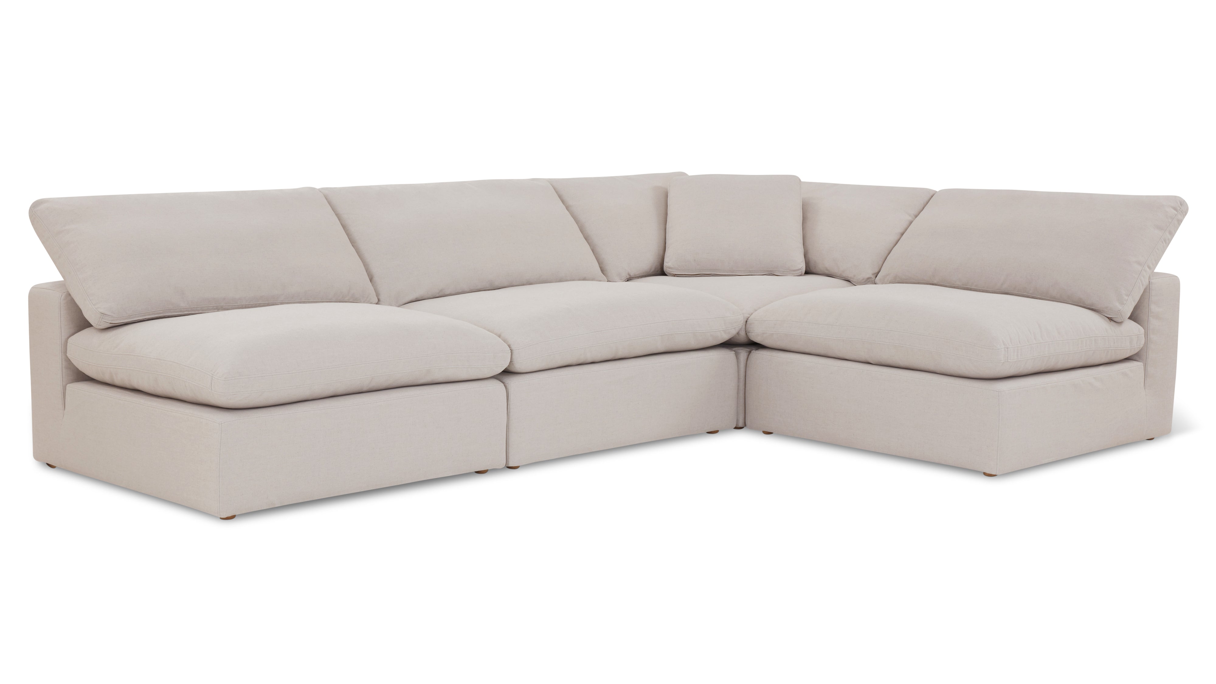 Movie Night™ 4-Piece Modular Sectional Open, Standard, Clay - Image 8