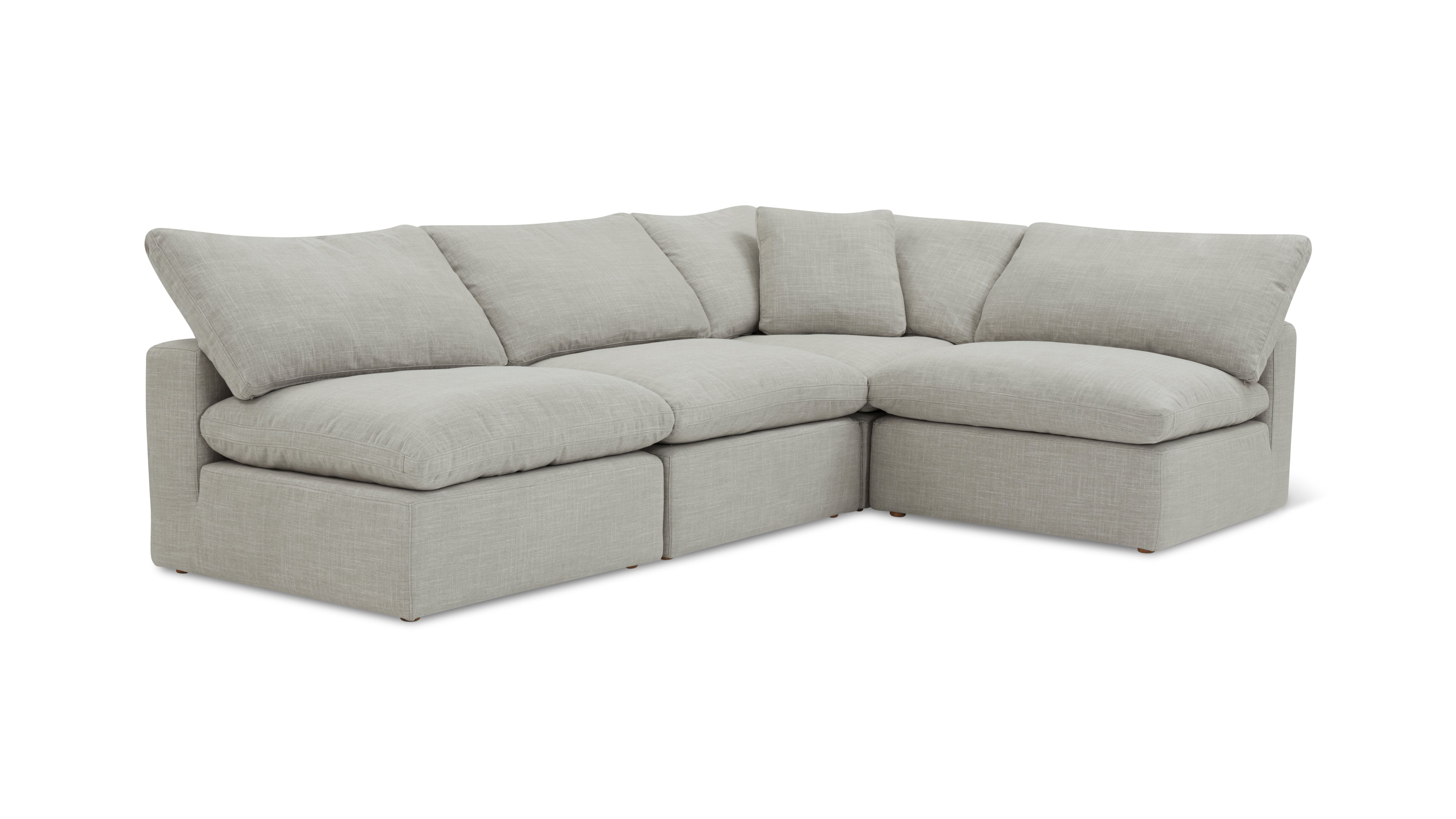 Movie Night™ 4-Piece Modular Sectional Open, Standard, Light Pebble - Image 8