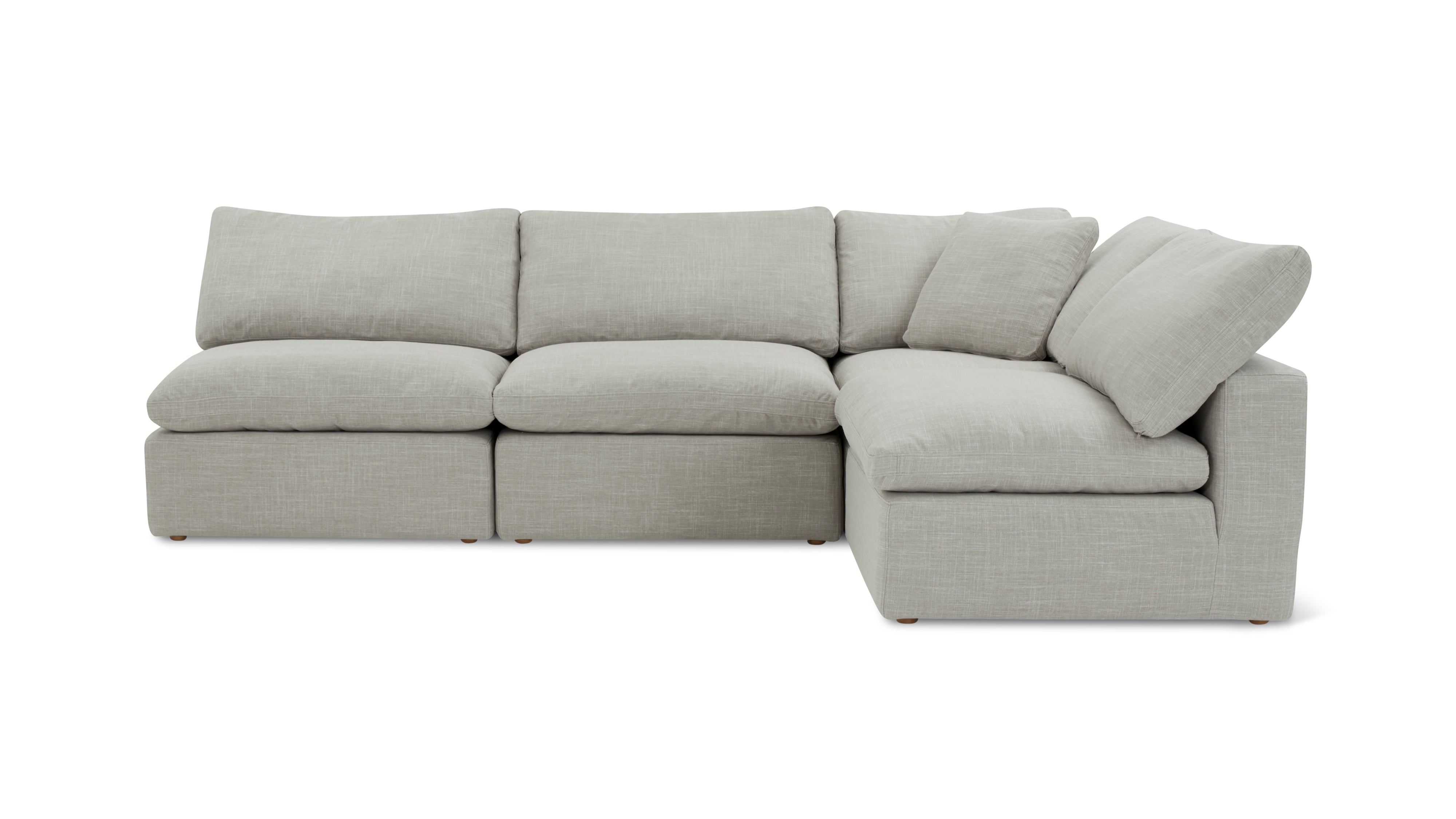 Movie Night™ 4-Piece Modular Sectional Open, Standard, Light Pebble - Image 1