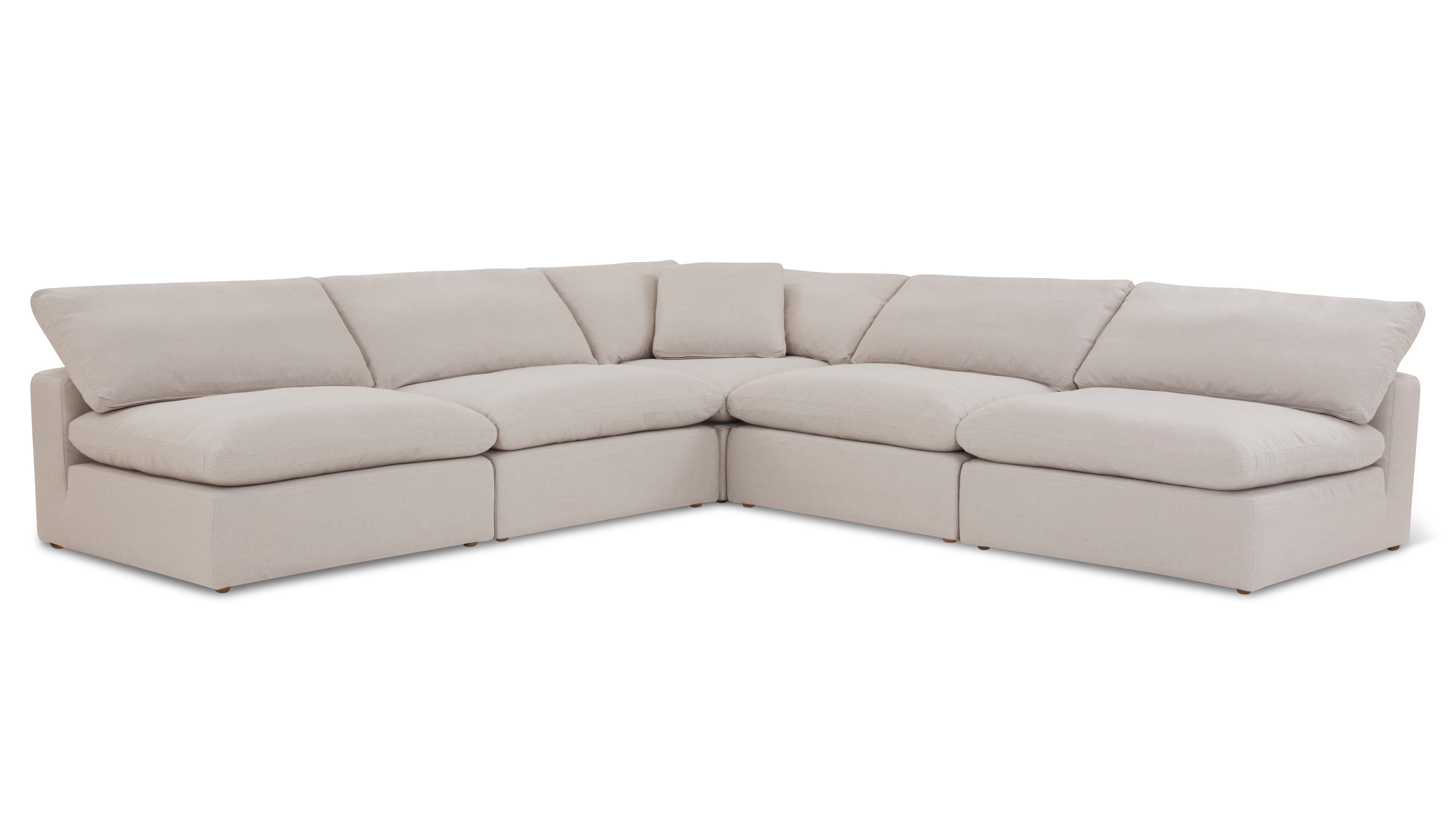 Movie Night™ 5-Piece Modular Sectional Open, Standard, Clay - Image 8