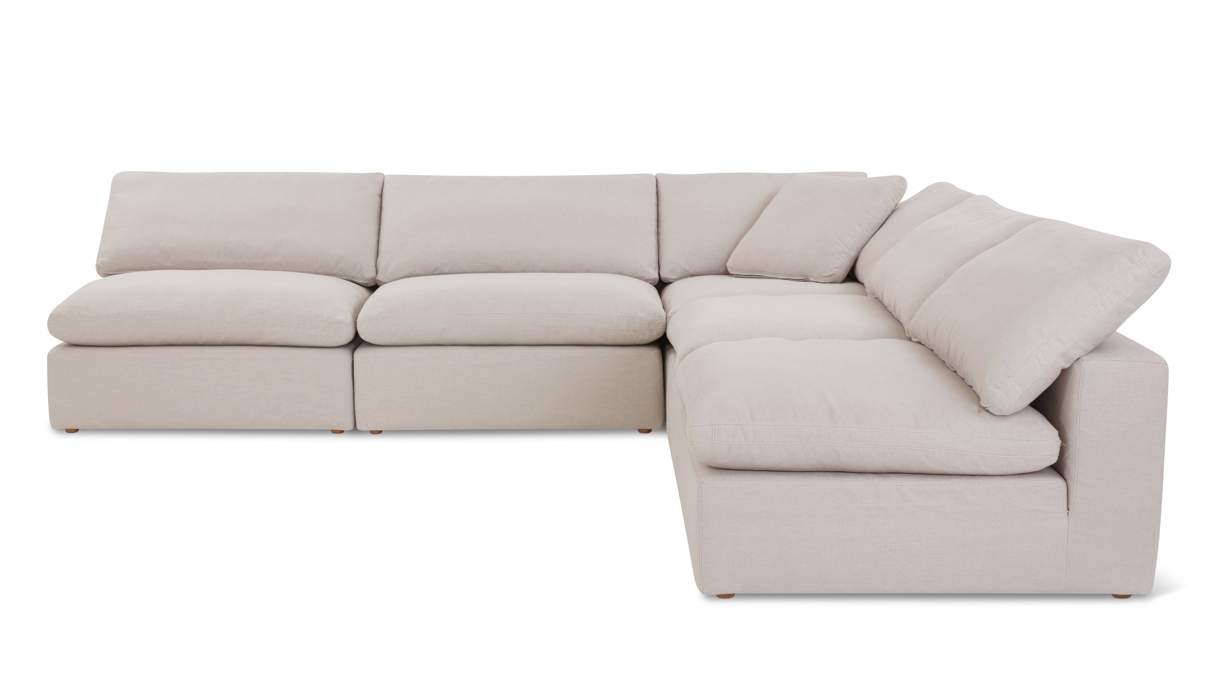 Movie Night™ 5-Piece Modular Sectional Open, Standard, Clay - Image 1