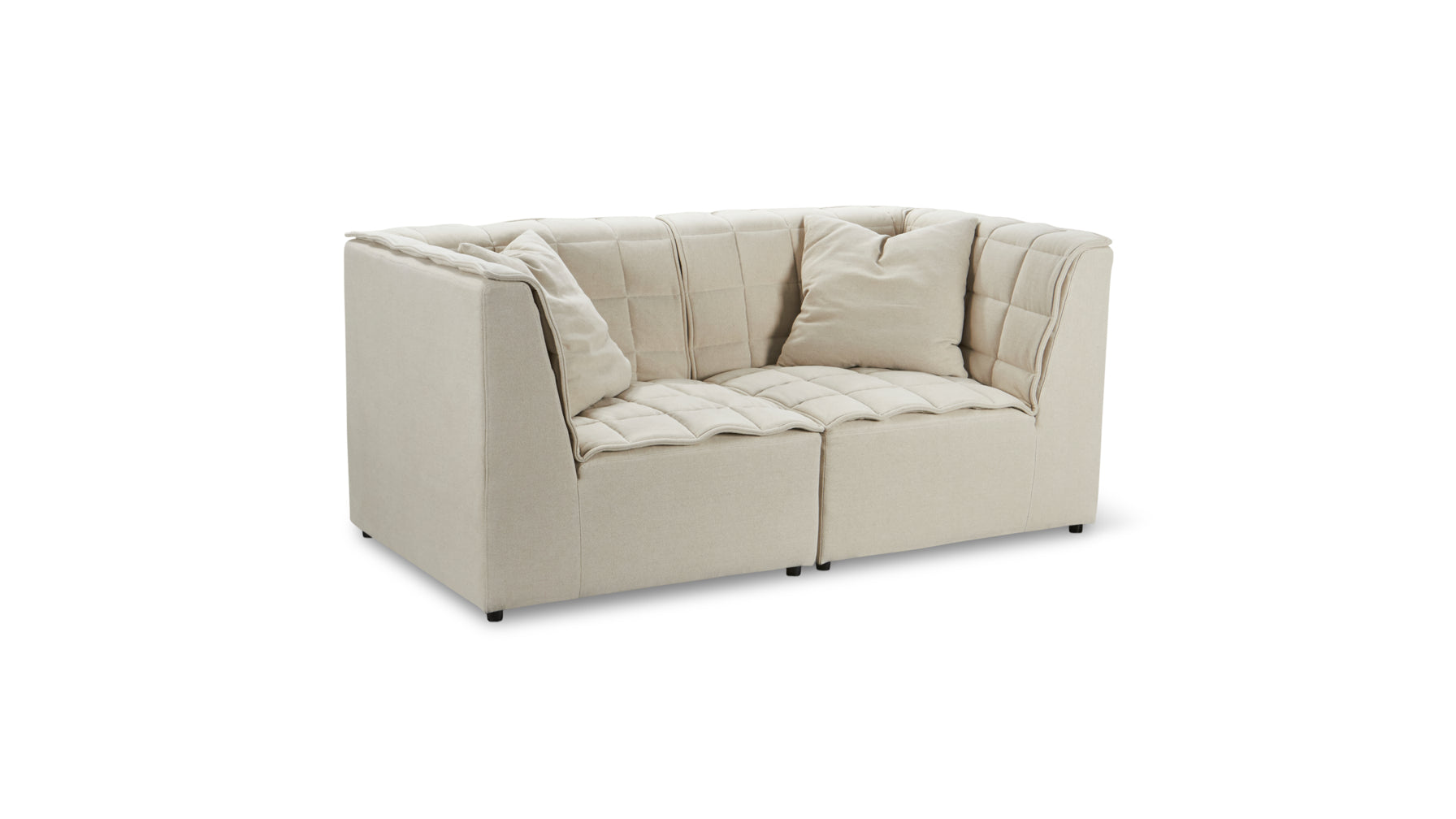 Quilt 2-Piece Modular Sofa, Fawn - Image 8