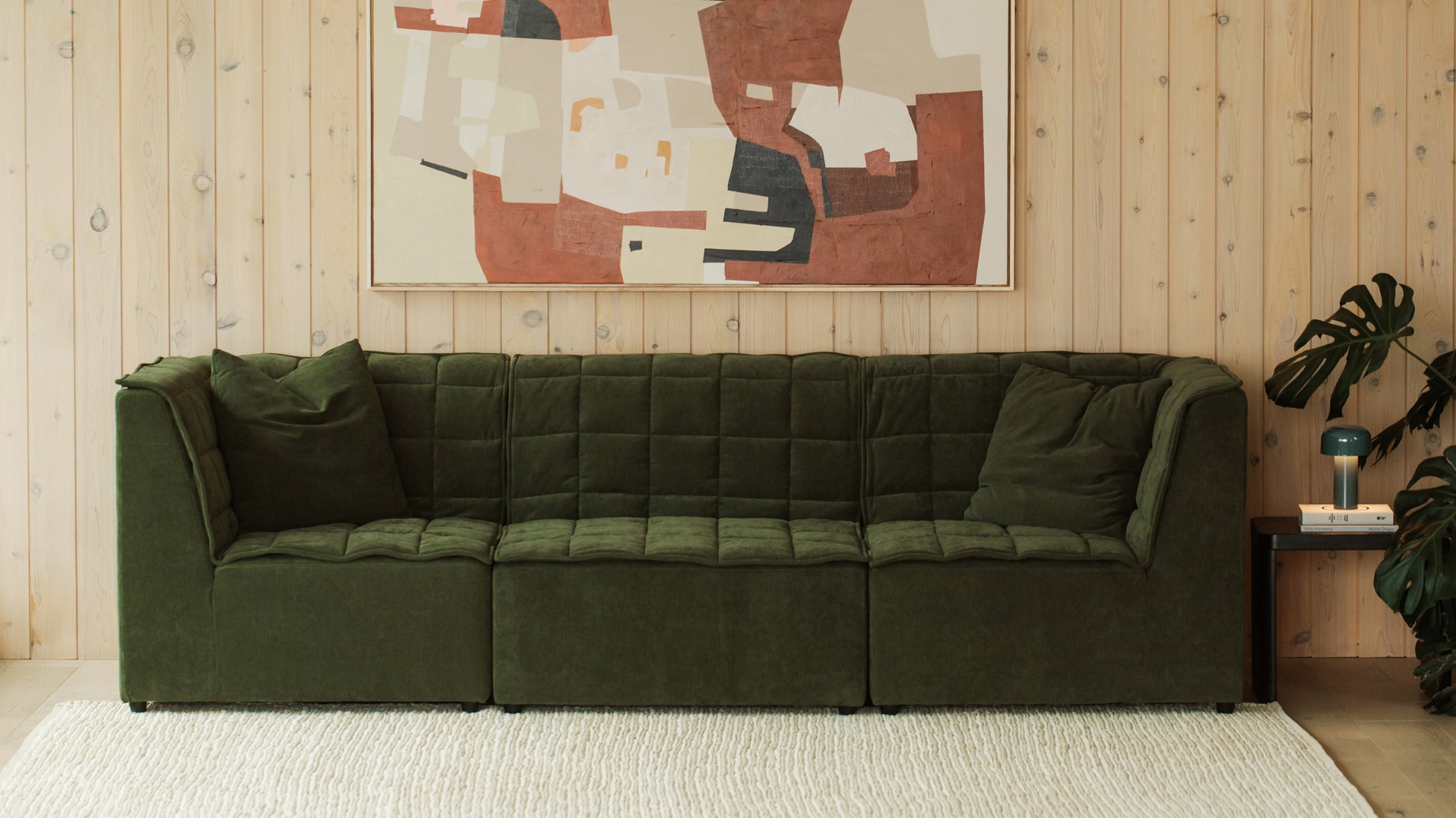 Quilt 3-Piece Modular Sofa, Moss_image