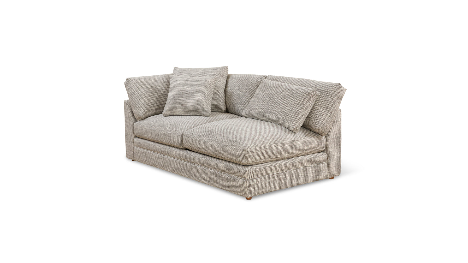 Feel Good 1 Arm Sofa, Left, Smoke – Sundays Company