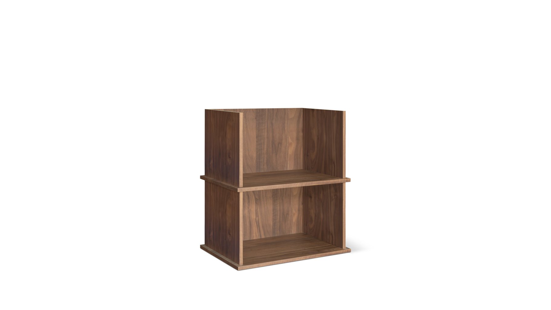 Keep Stacking Storage System 2-Piece, Open, Walnut_image