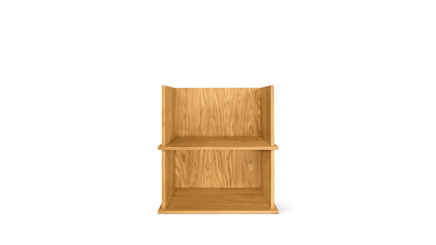 Keep Stacking Storage System 2-Piece, Open, White Oak_image