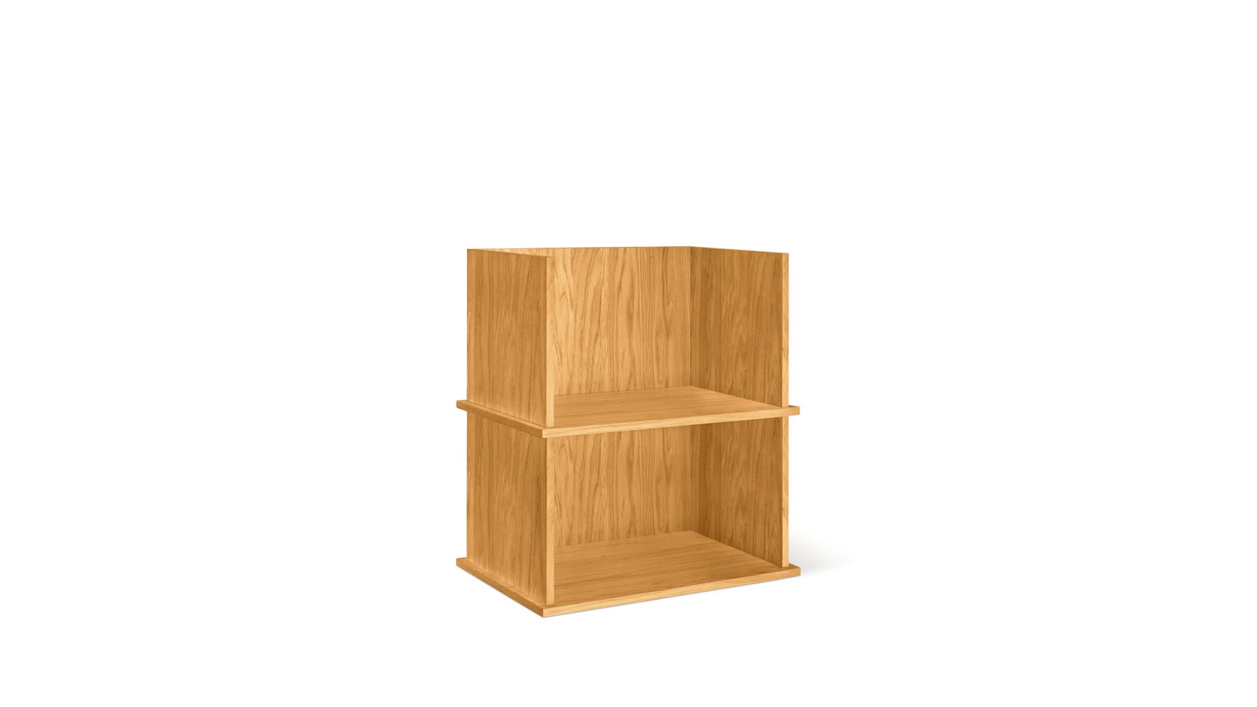 Keep Stacking Storage System 2-Piece, Open, White Oak - Image 8