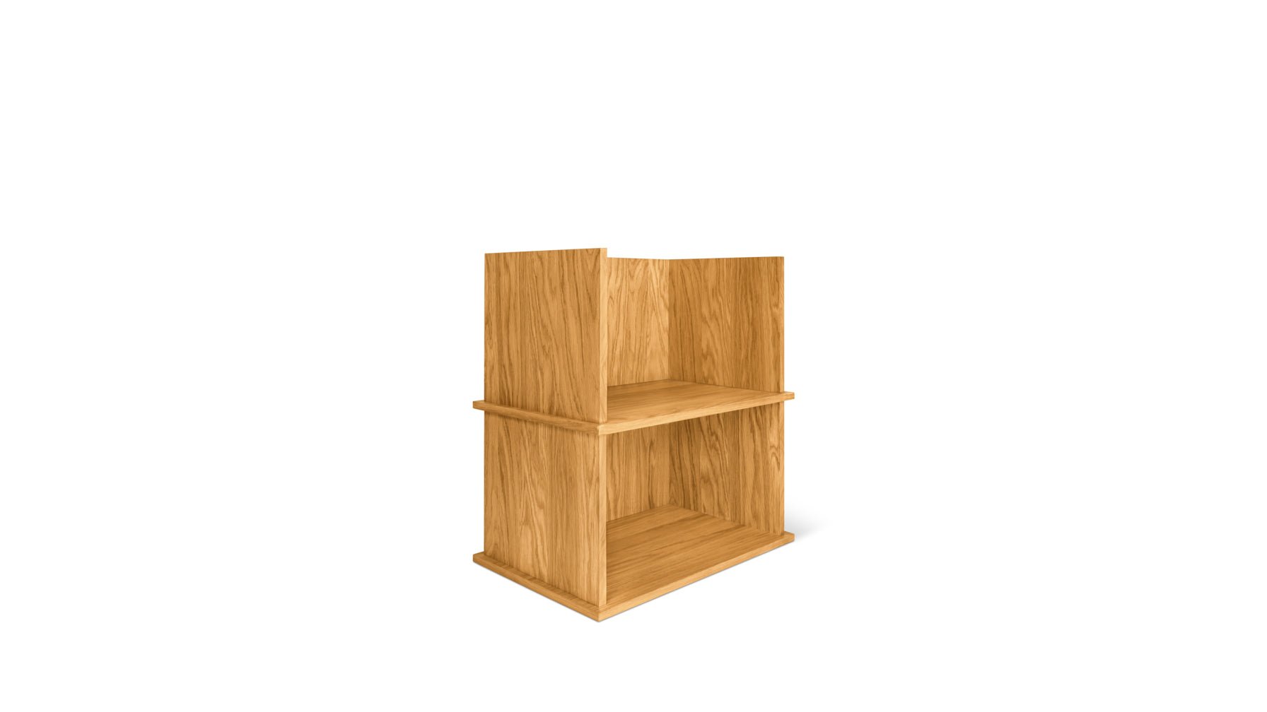 Keep Stacking Storage System 2-Piece, Open, White Oak - Image 7