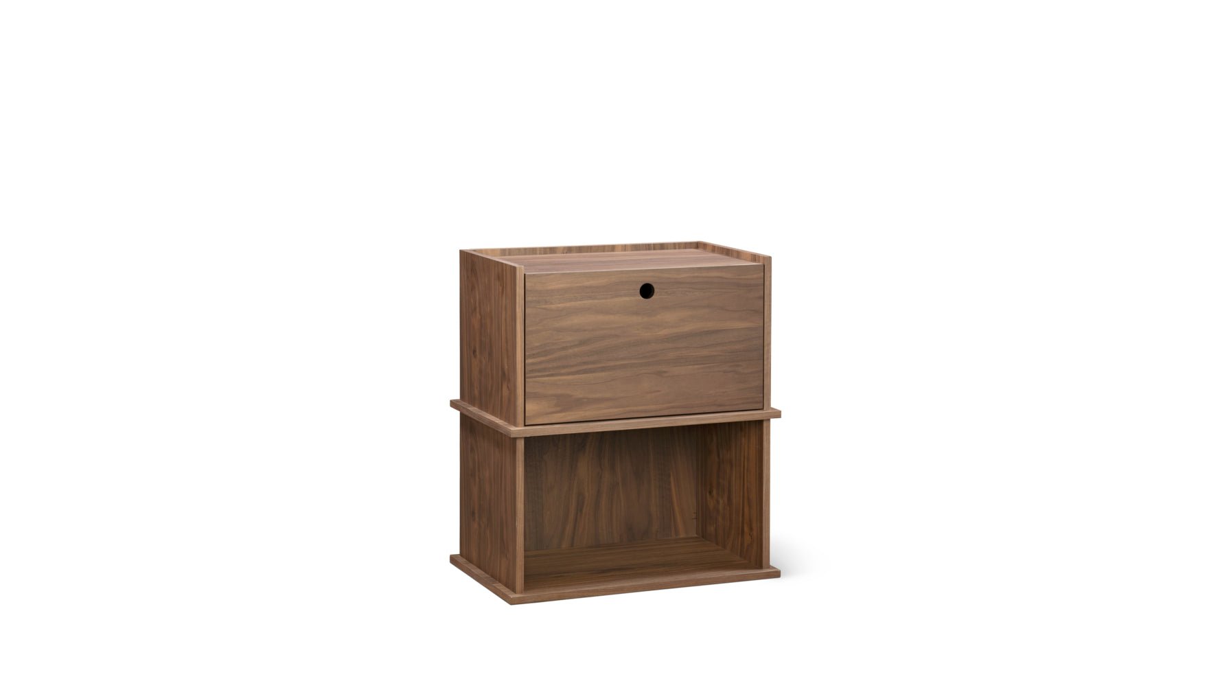 Keep Stacking Storage System 2-Piece, Open and Closed, Walnut_image