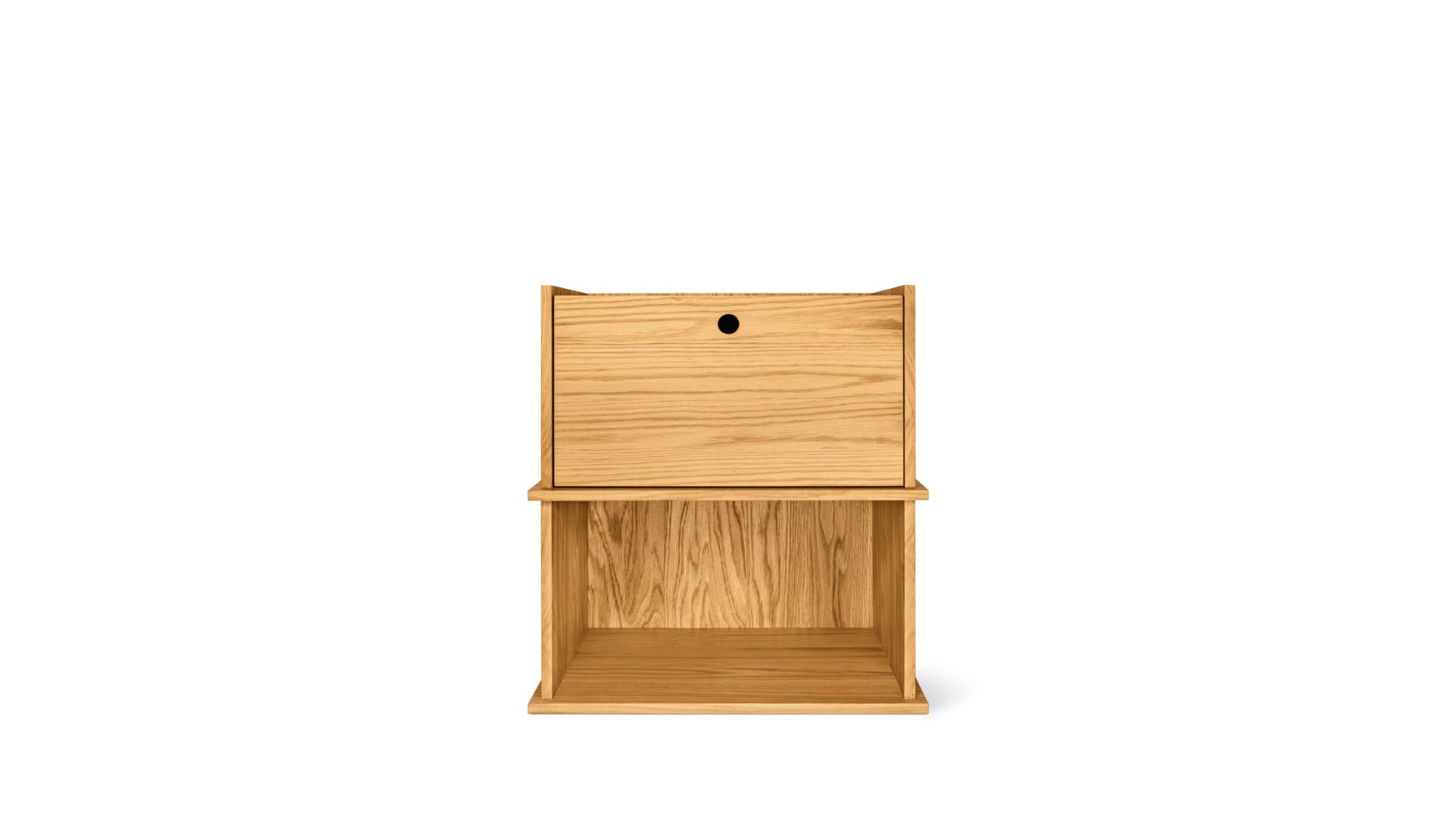 Keep Stacking Storage System 2-Piece, Open and Closed, White Oak_image