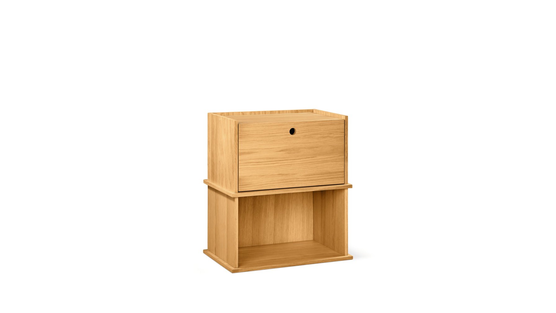 Keep Stacking Storage System 2-Piece, Open and Closed, White Oak - Image 12