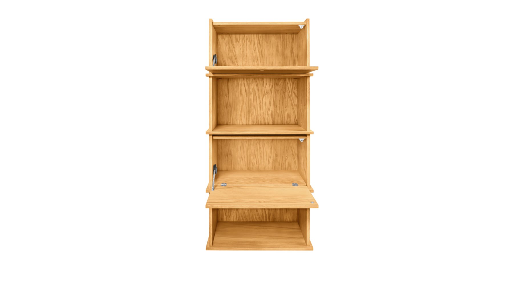 Keep Stacking Storage System 4-Piece, Open and Closed, White Oak - Image 9