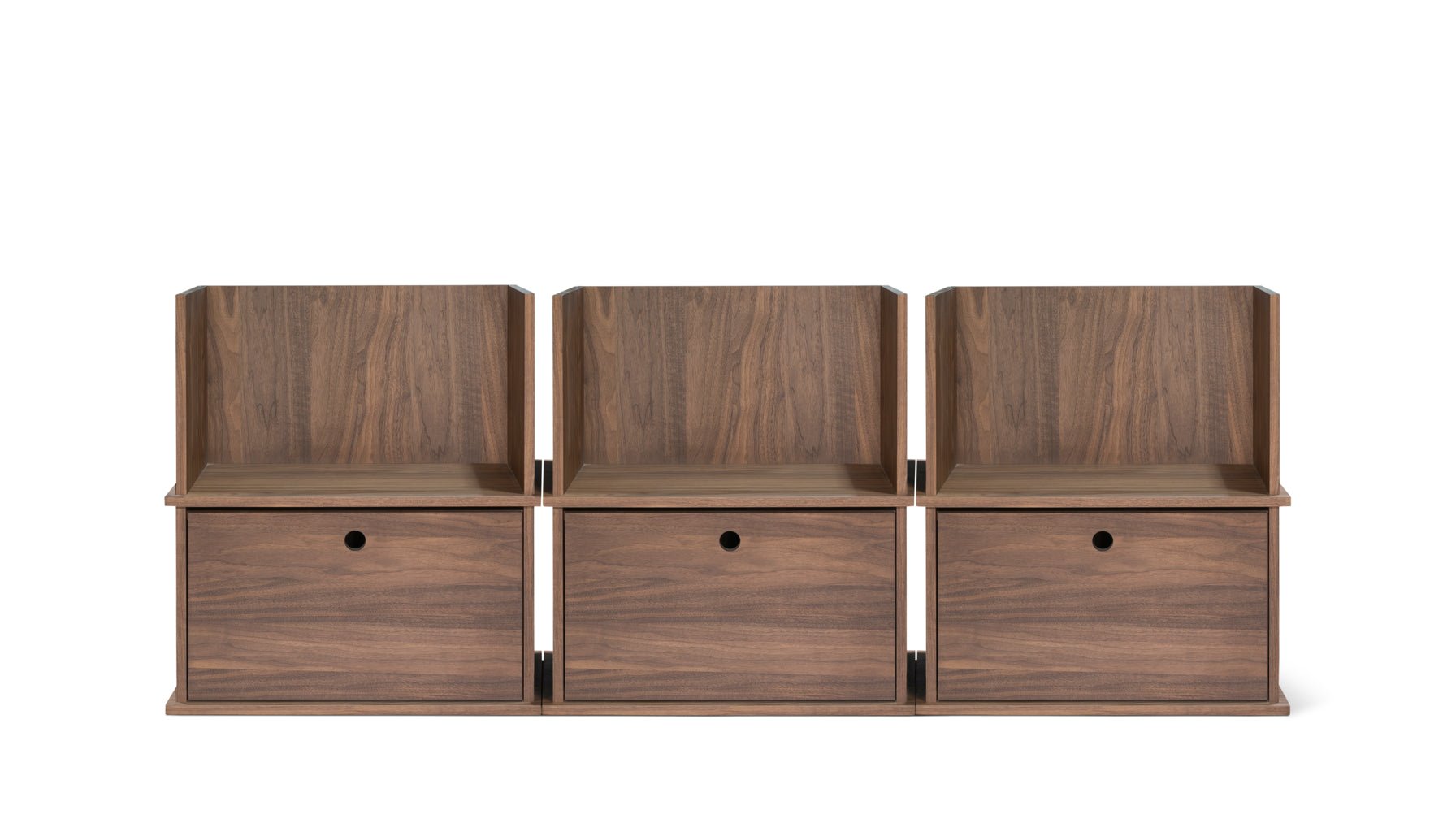 Keep Stacking Storage System 6-Piece, Open and Closed, Walnut - Image 13