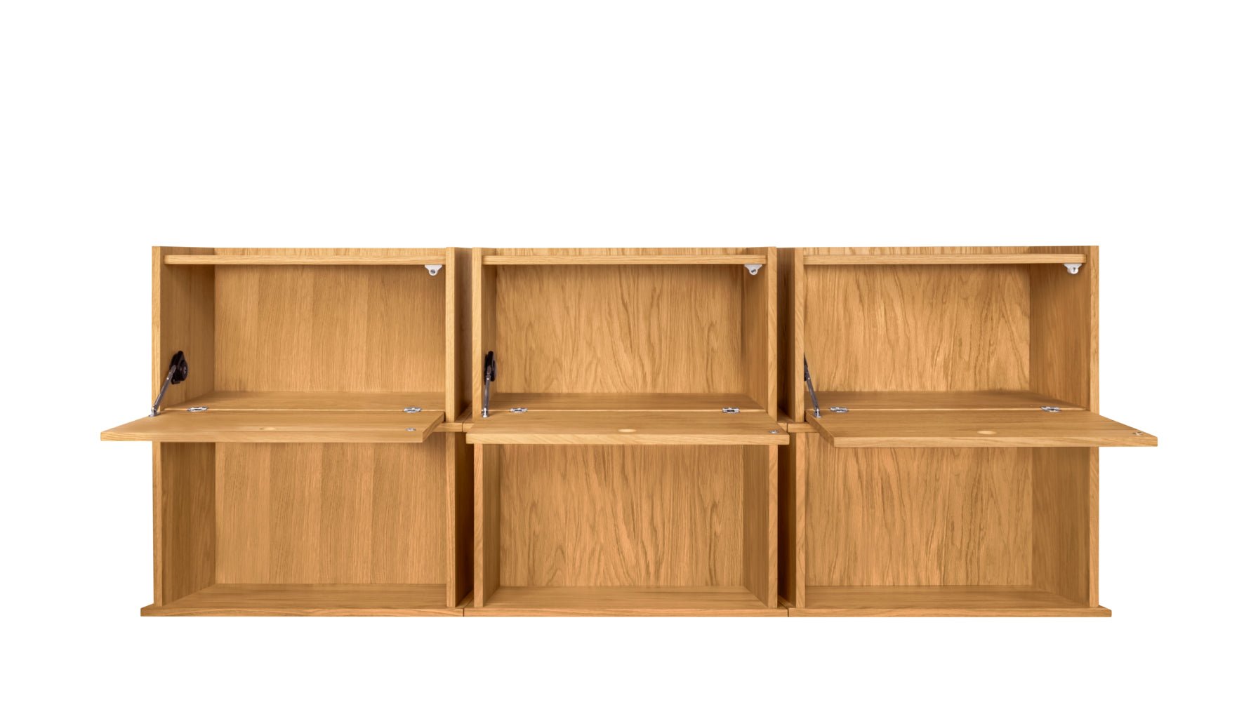 Keep Stacking Storage System 6-Piece, Open and Closed, White Oak - Image 5