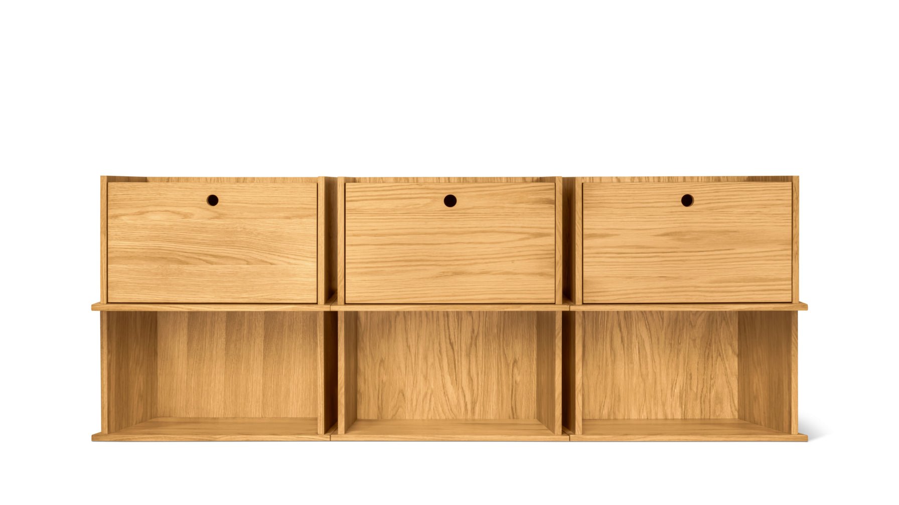 Keep Stacking Storage System 6-Piece, Open and Closed, White Oak - Image 9