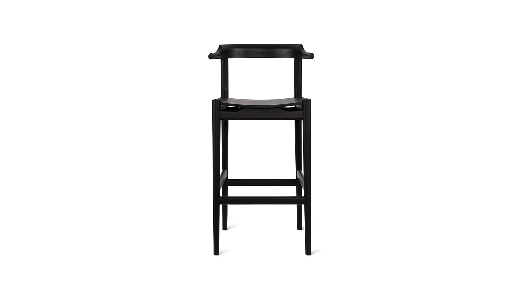 Tuck In Stool Bar Black Ash Wood Seat