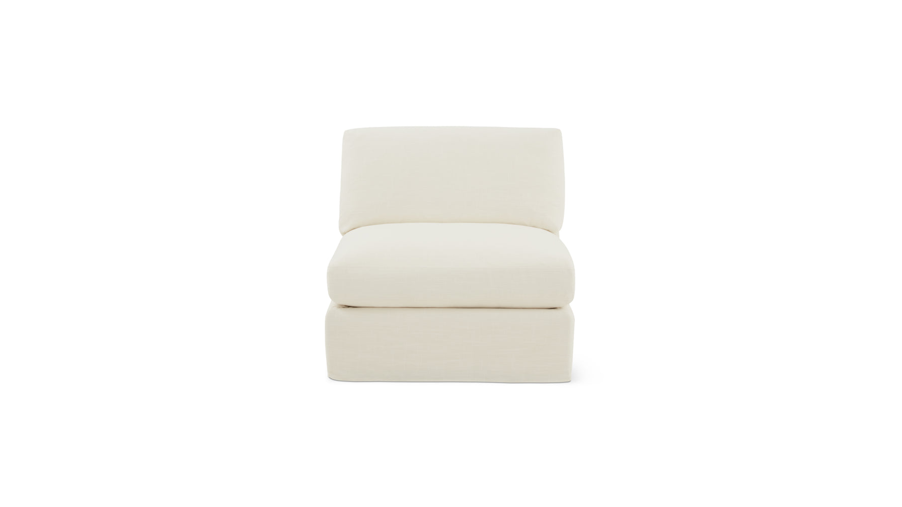 Get Together™ Armless Chair, Standard, Cream Linen