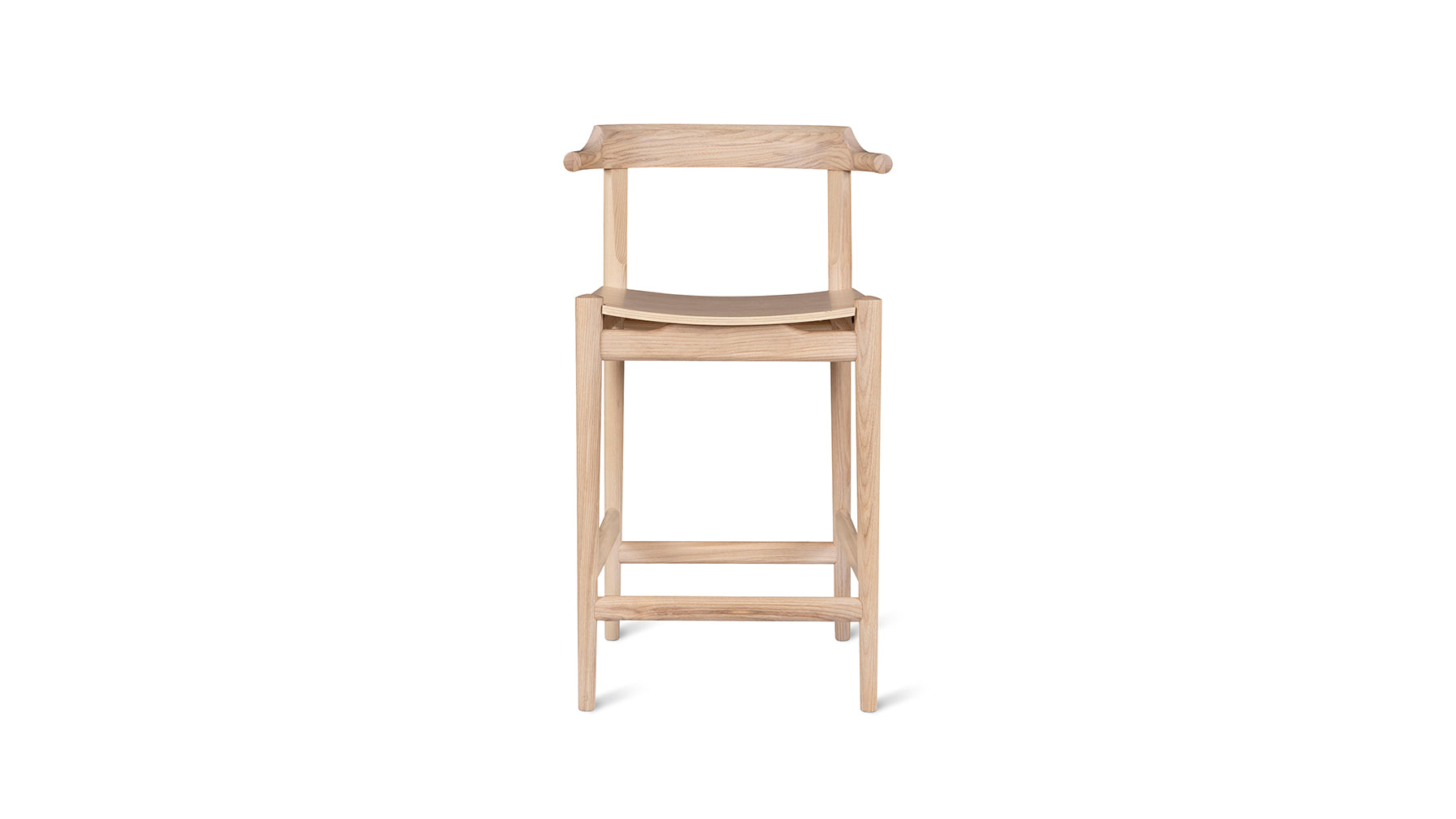 Tuck In Stool Counter White Ash Wood Seat