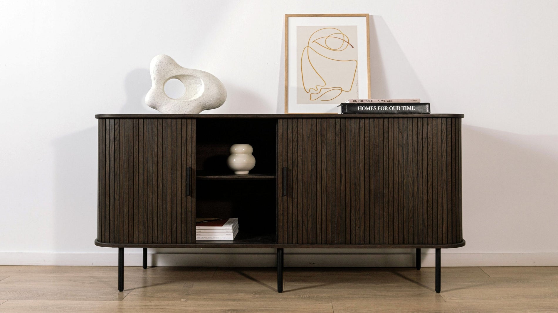 Easy Edge Media Unit, Brown Oak_image