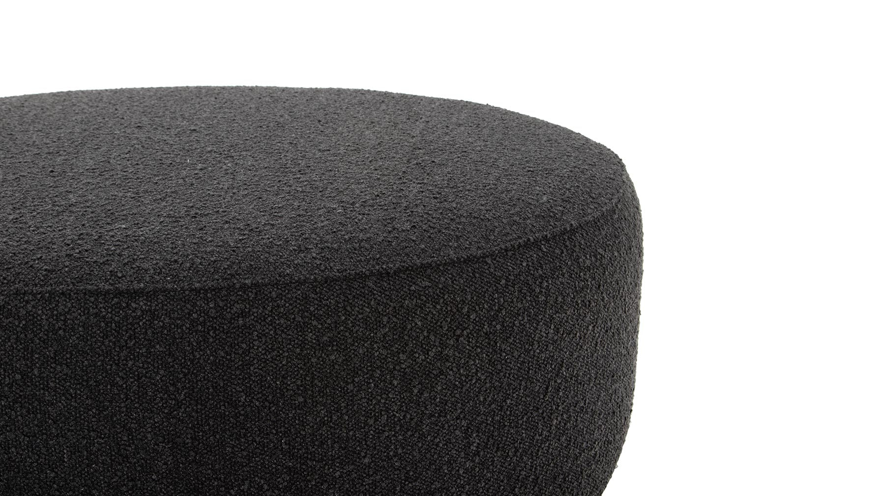 highwood Black Outdoor Ottoman - Square Shape - Blue Fabric - 100