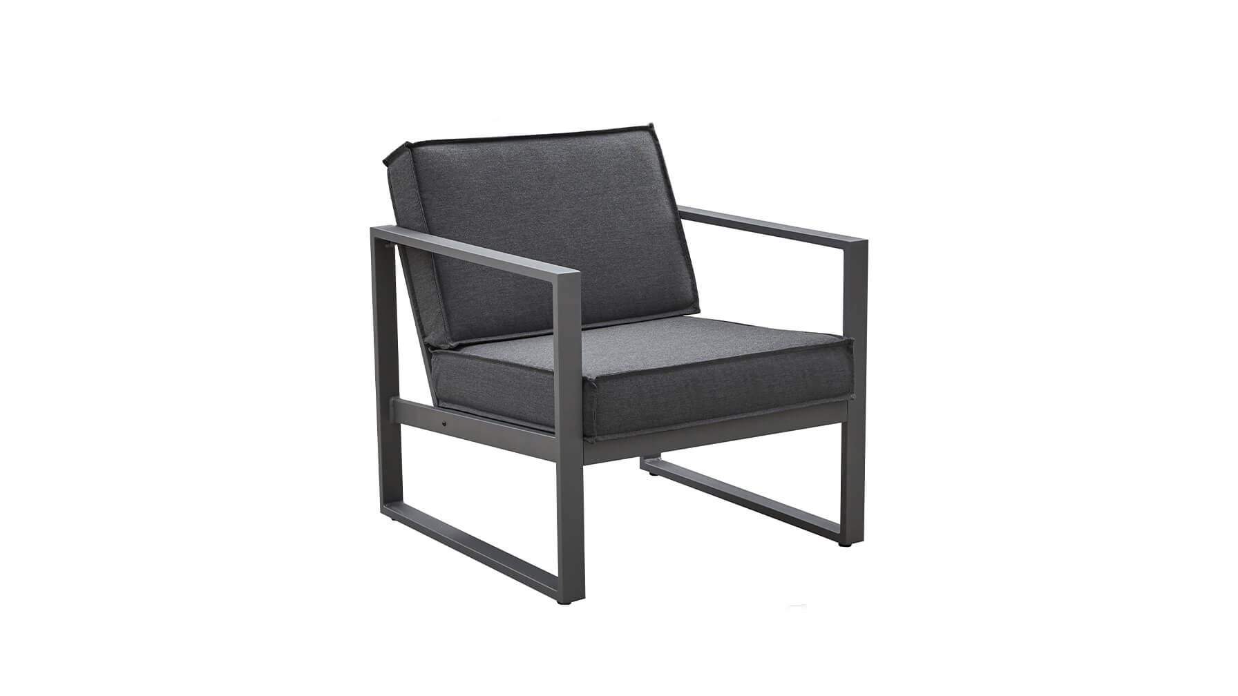 Black aluminum lounge online chairs